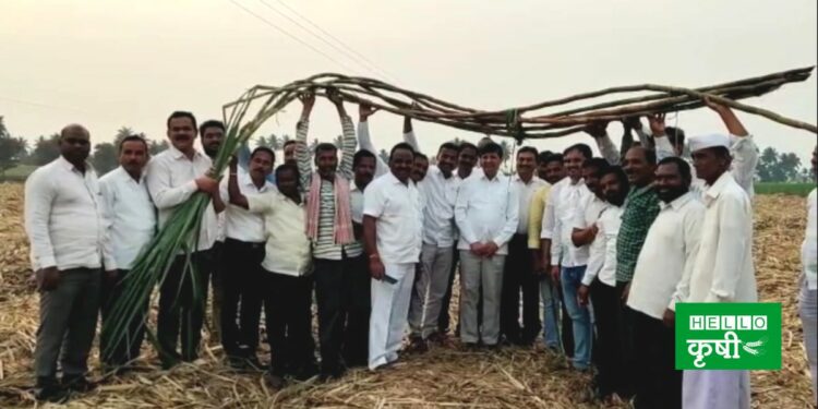Successful sugarcane Farmer With Dr. Suresh Bhosale