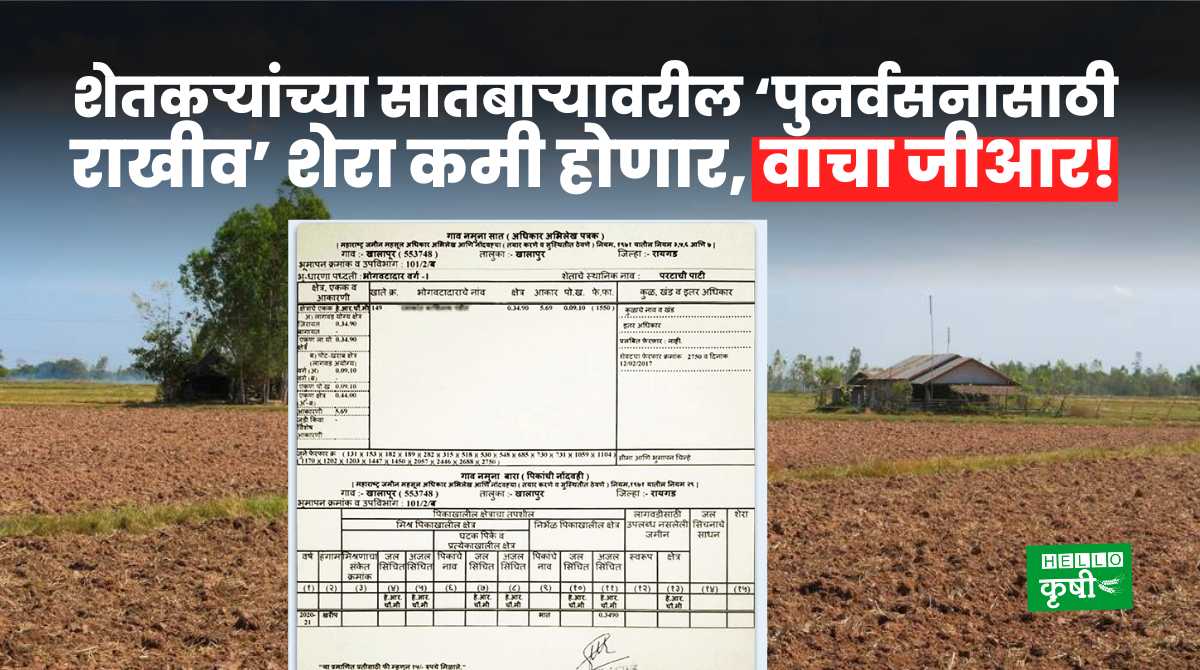 Pune Farmers Reserved For Rehabilitation